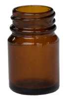 Brockway 15 mL / 15 cc / .5 oz Wide Mouth Round Amber Glass Bottle (24, 15 mL) - Sourcedly