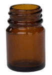 Brockway 15 mL / 15 cc / .5 oz Wide Mouth Round Amber Glass Bottle (Qty 100, 15 mL) - Sourcedly