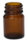 Brockway 15 mL / 15 cc / .5 oz Wide Mouth Round Amber Glass Bottle (24, 15 mL) - Sourcedly
