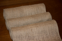 Burlapper Burlap Runner Natural Frayless Edge, 12" x 120" (3-Pack, 10 Yards) - Sourcedly